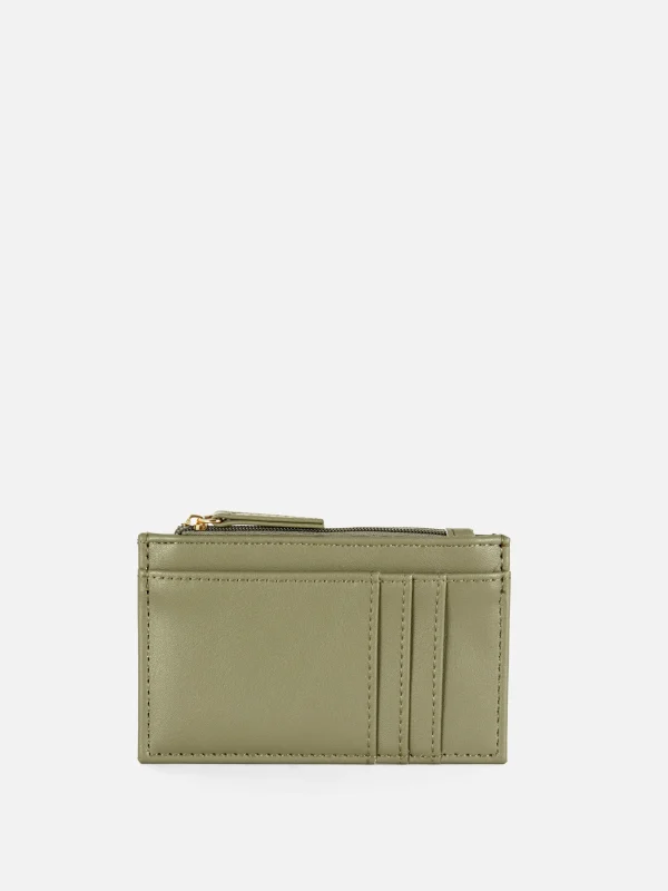 Primark Faux Leather Card Holder Green New