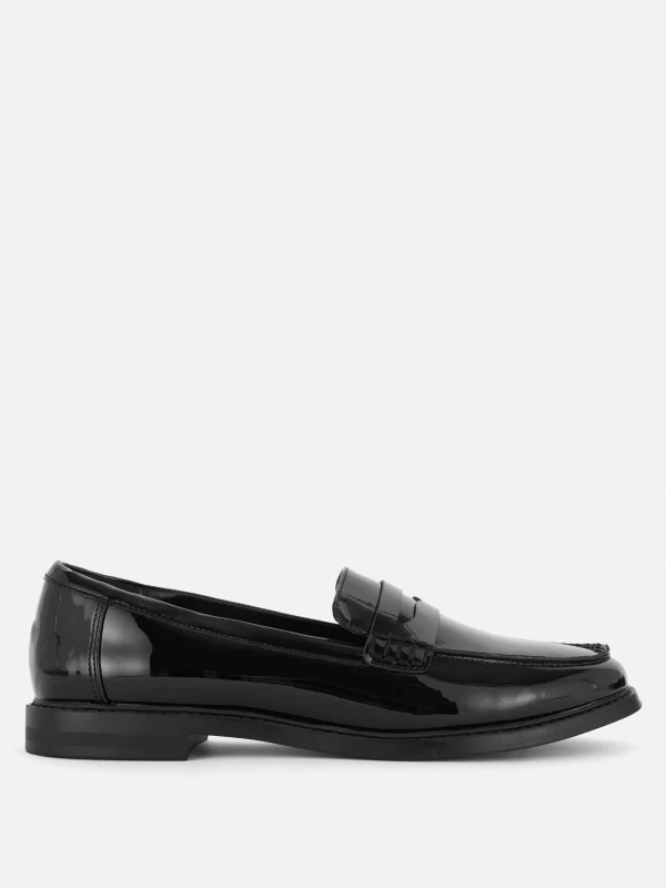 Primark Faux Leather Penny Loafers Black Cheap