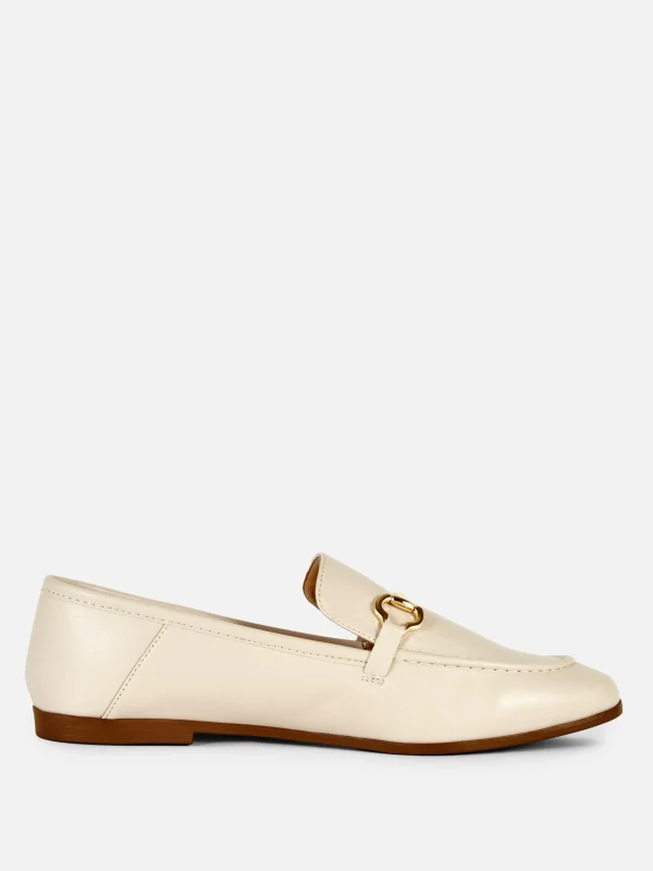 Primark Faux Leather Snaffle Loafers Ivory Fashion
