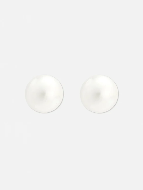 Primark Faux Pearl Stud Earrings Yellow Store