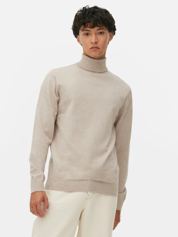 Primark Fine Knit Roll Neck Sweater Oatmeal Store