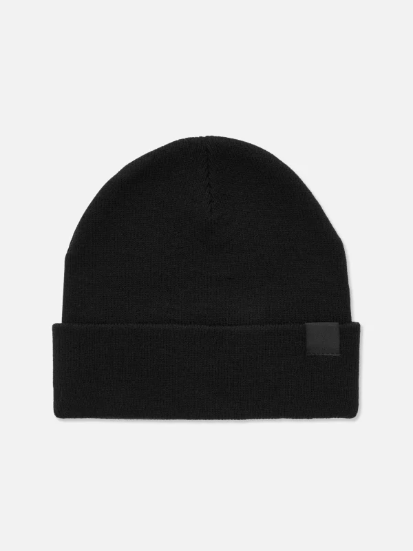 Primark Fine Knit Turn-Up Beanie Black Hot