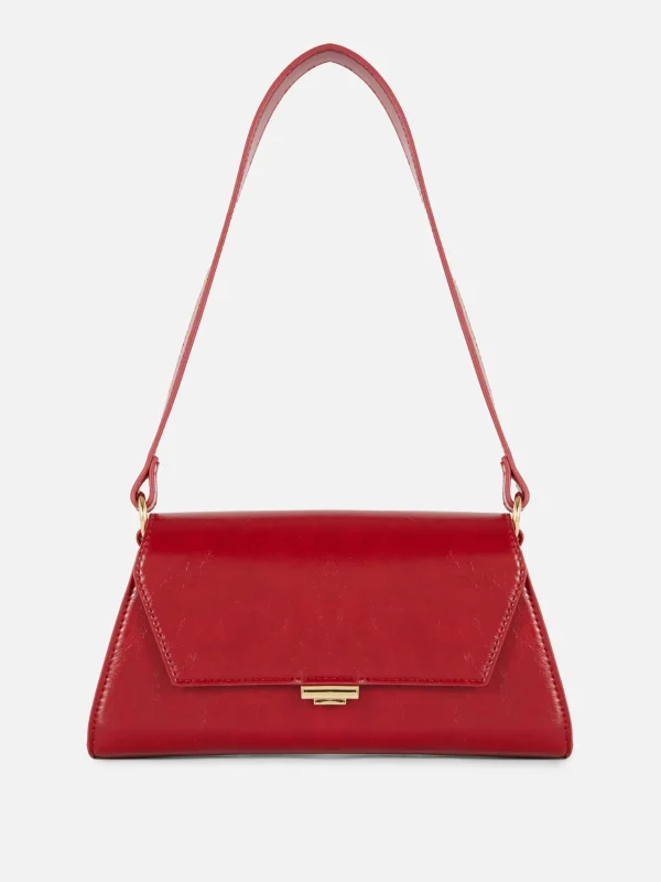 Primark Flap Closure Shoulder Bag Red Discount