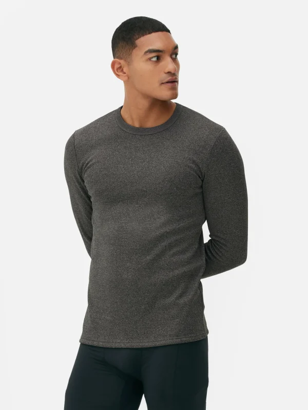 Primark Fleece Lined Long Sleeve Top Gray Sale