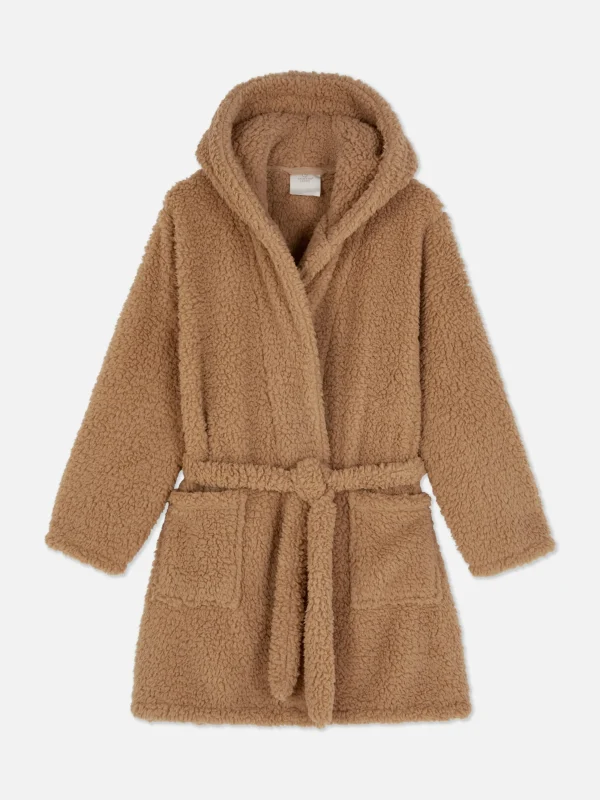 Primark Fleece Robe Tan Flash Sale