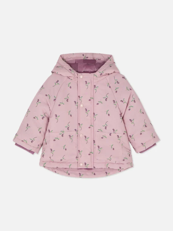 Primark Floral Hooded Jacket Multi Clearance