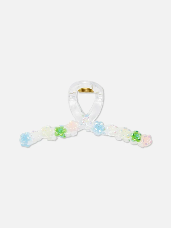 Primark Flower Detail Twist Hair Clip Clear Cheap
