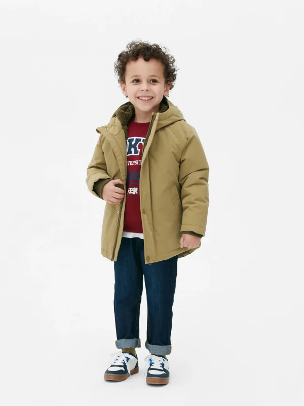 Primark Fluffy Lined Coat Tan Fashion