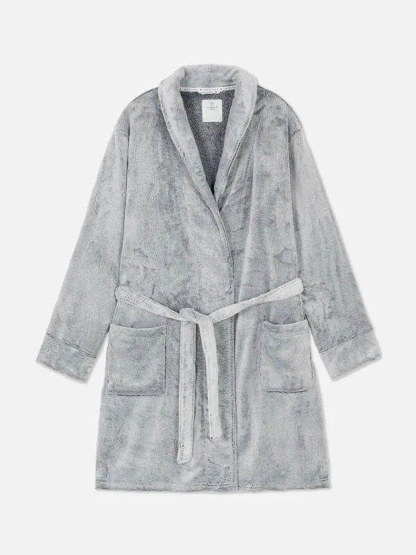 Primark Fluffy Mid-Length Robe Navy Outlet