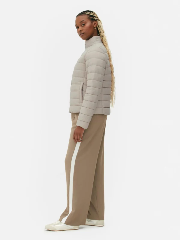 Primark Funnel Neck Padded Jacket Natural Discount