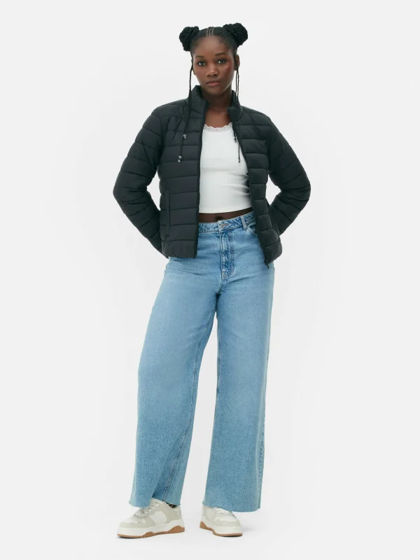 Primark Funnel Neck Padded Jacket Black Store