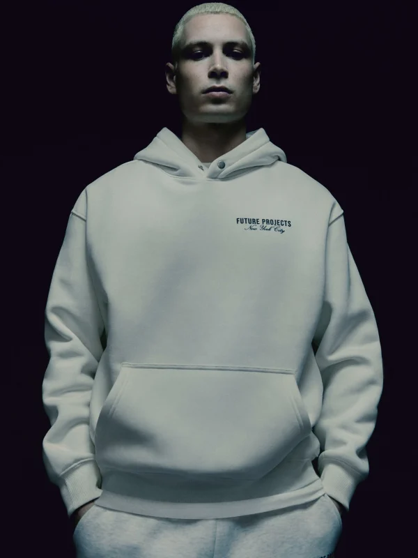 Primark Future Projects Graphic Hoodie Ivory Outlet