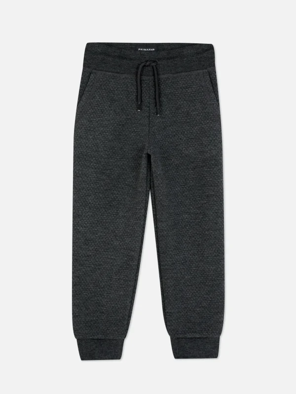 Primark Geometric Texture Joggers Charcoal Discount