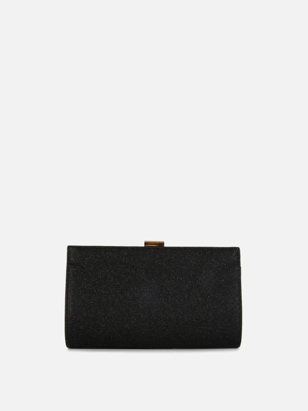 Primark Glitter Clutch Bag Black Best