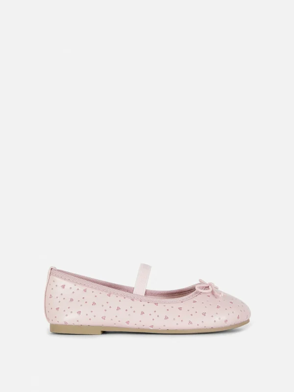 Primark Glittery Laser Cut Ballerinas Pink Best