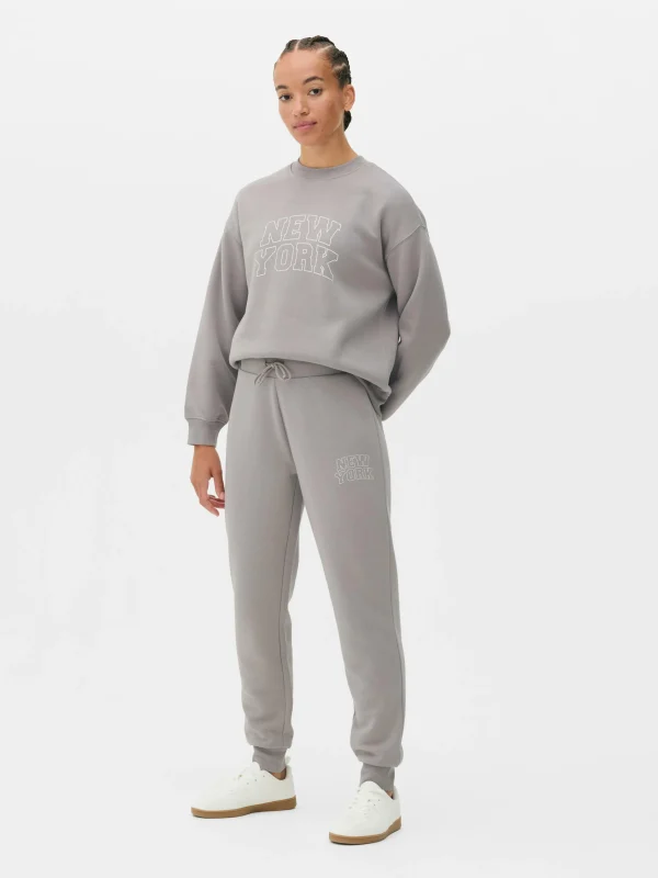 Primark Graphic Skinny Joggers Gray Outlet
