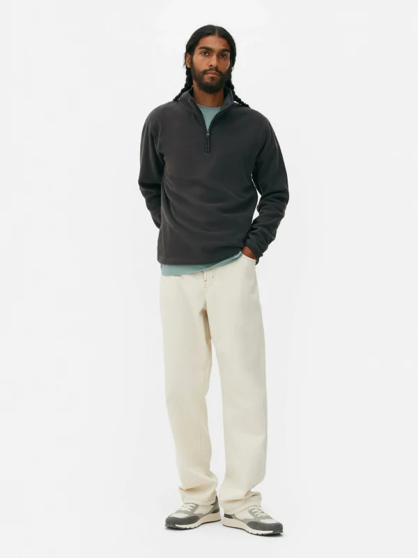 Primark Half Zip Fleece Pullover Charcoal Best Sale