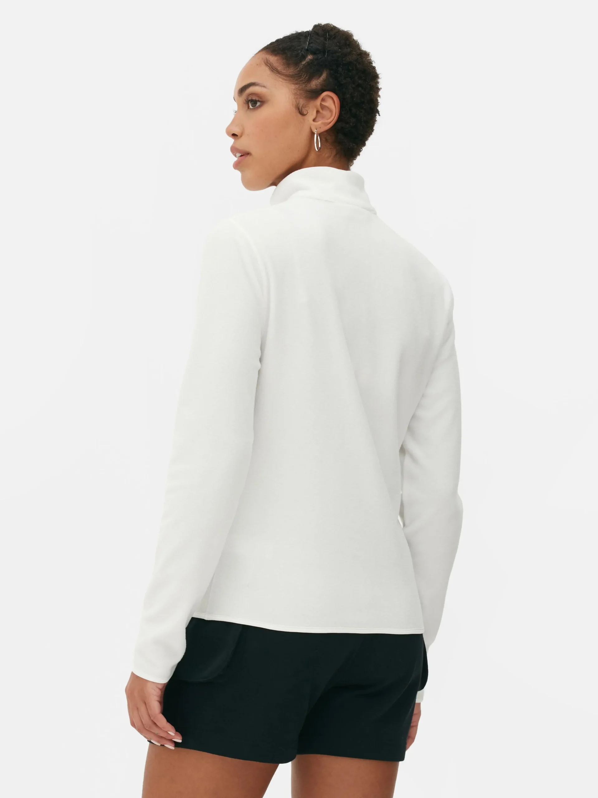Primark Half Zip Fleece Pullover Cream Online