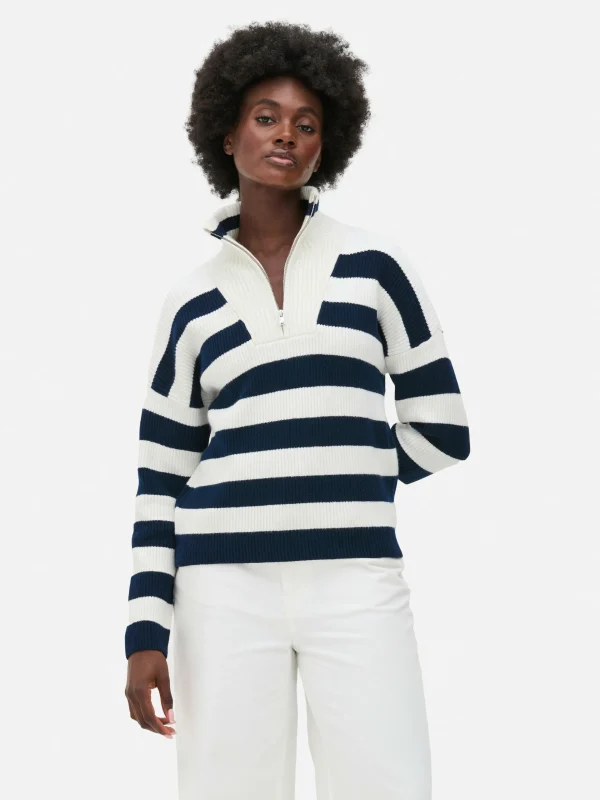 Primark Half Zip Sweater Navy Online