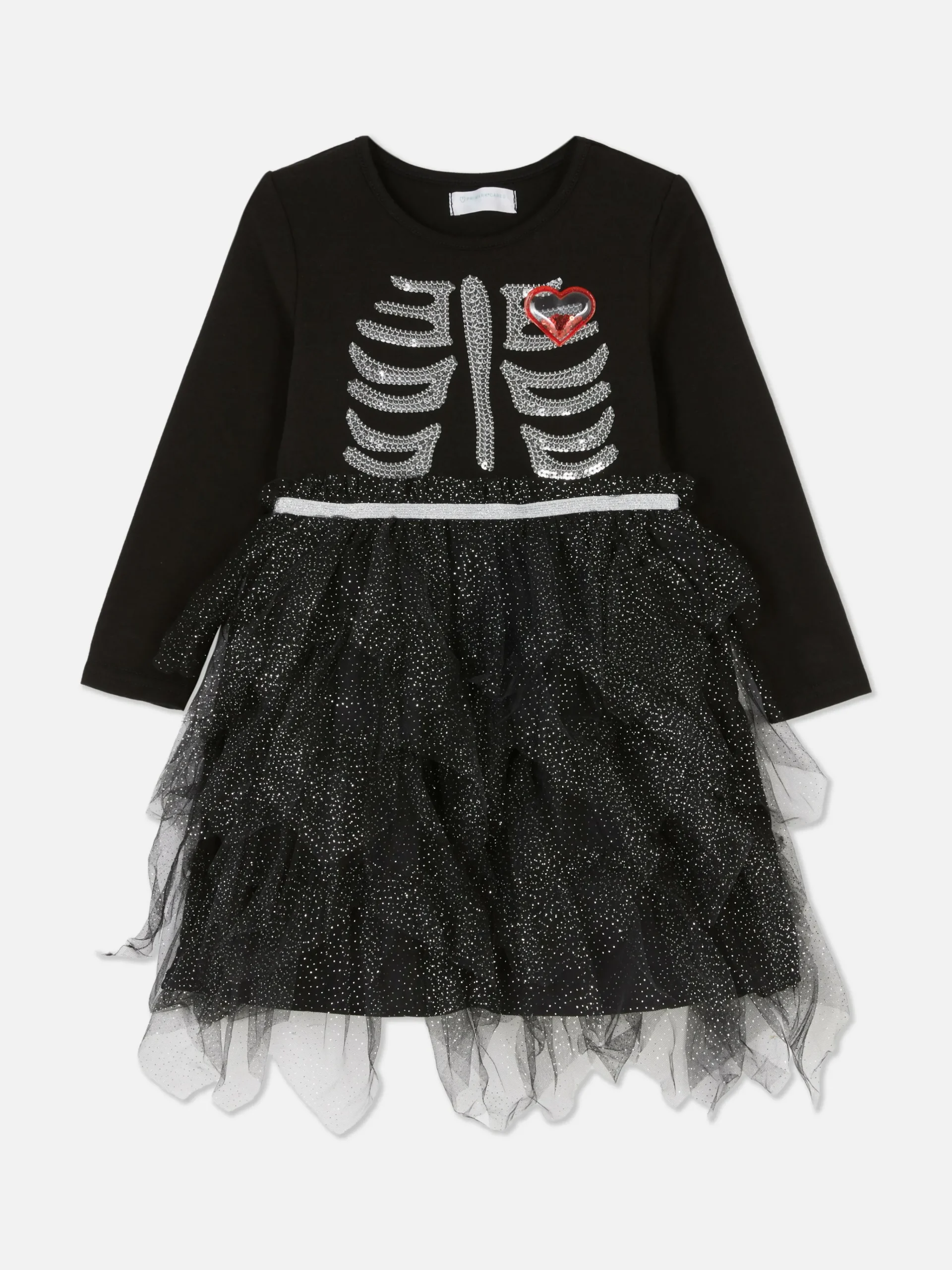 Primark Halloween Skeleton Tutu Dress Black Cheap