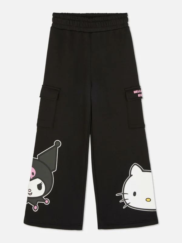 Primark Hello Kitty And Friends Cargo Joggers Black Fashion