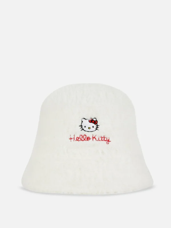 Primark Hello Kitty Faux Fur Bucket Hat White Discount