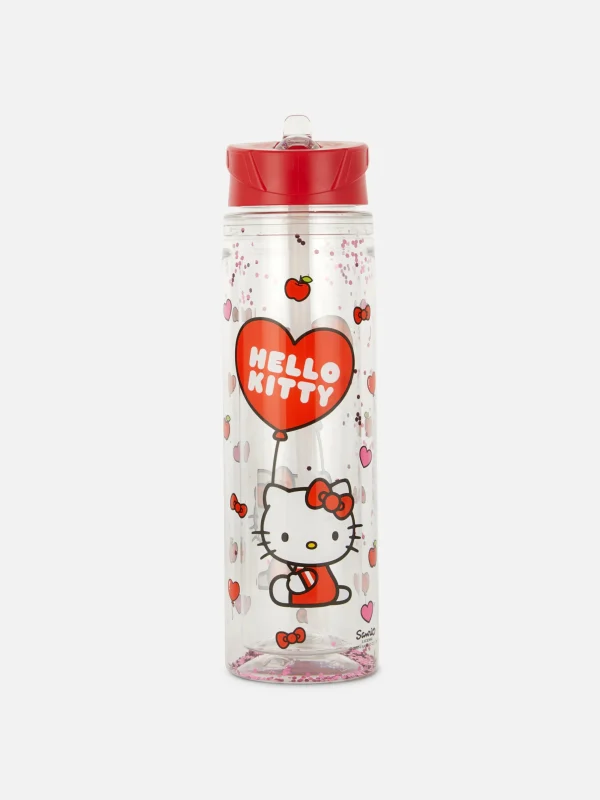 Primark Hello Kitty Glitter Water Bottle Red Cheap