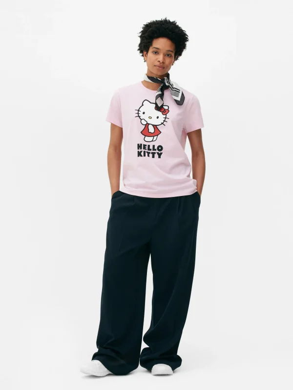 Primark Hello Kitty Graphic T-Shirt Pink Hot