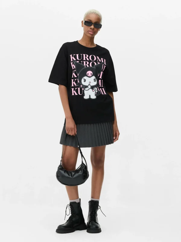 Primark Hello Kitty Kuromi Oversized T-Shirt Black Sale