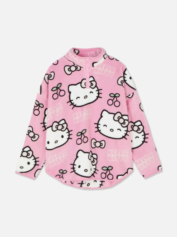Primark Hello Kitty 50th Anniversary Fleece Pajama Top Pink New