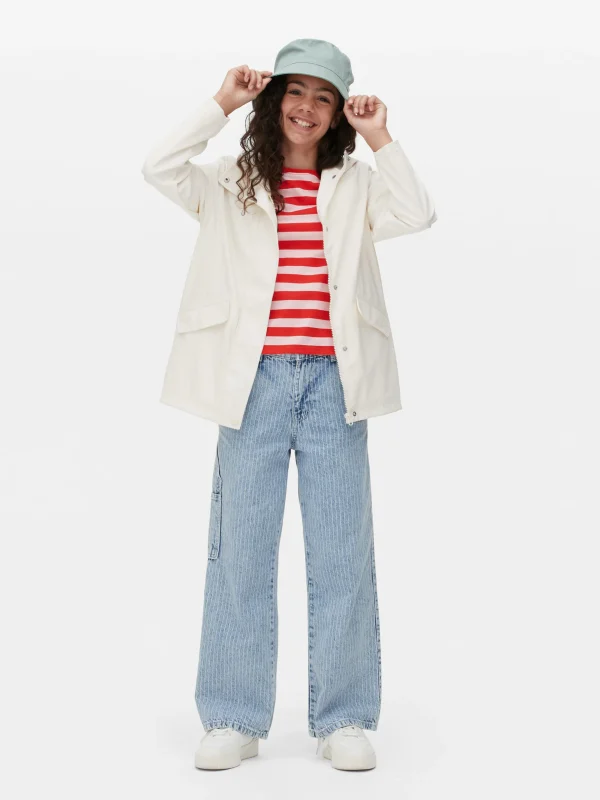 Primark Hidden Closure Raincoat Ivory Sale