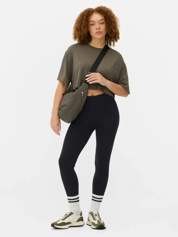 Primark High Waist Jersey Leggings Navy Store