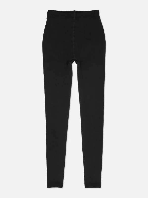 Primark High-Rise Plush Lined Leggings Black Best Sale