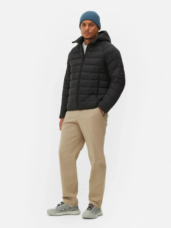 Primark Hooded Puffer Jacket Black New