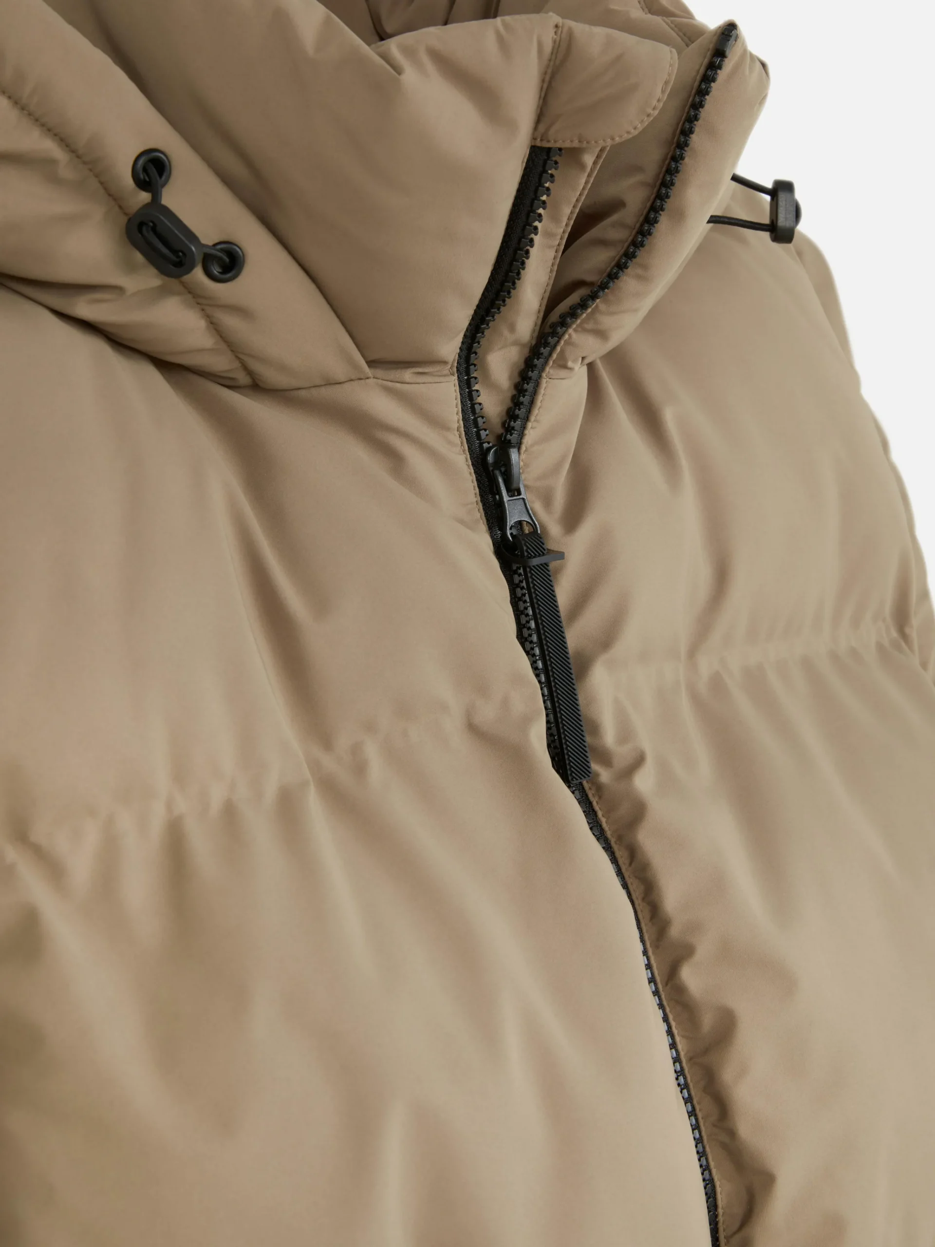 Primark Hooded Puffer Vest Tan Sale