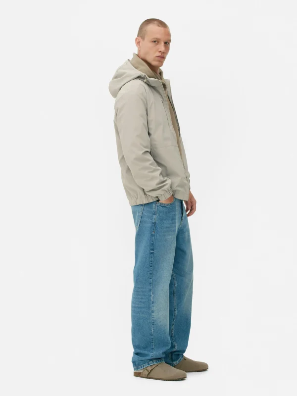 Primark Hooded Track Jacket Ivory Flash Sale