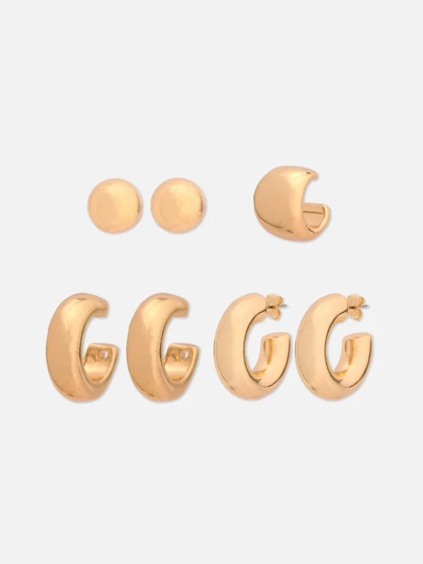 Primark Hoop And Cuff Earrings Set Yellow Best