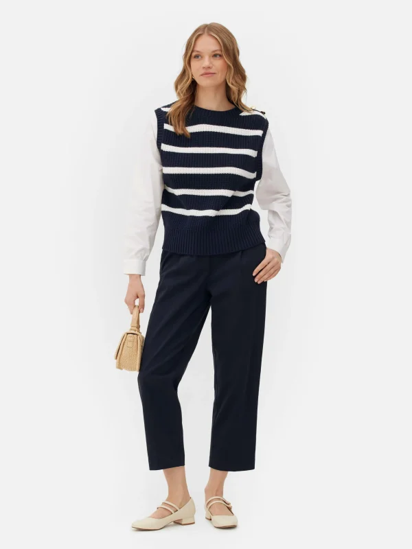 Primark 2-in-1 Knit Vest & Shirt Navy Cheap
