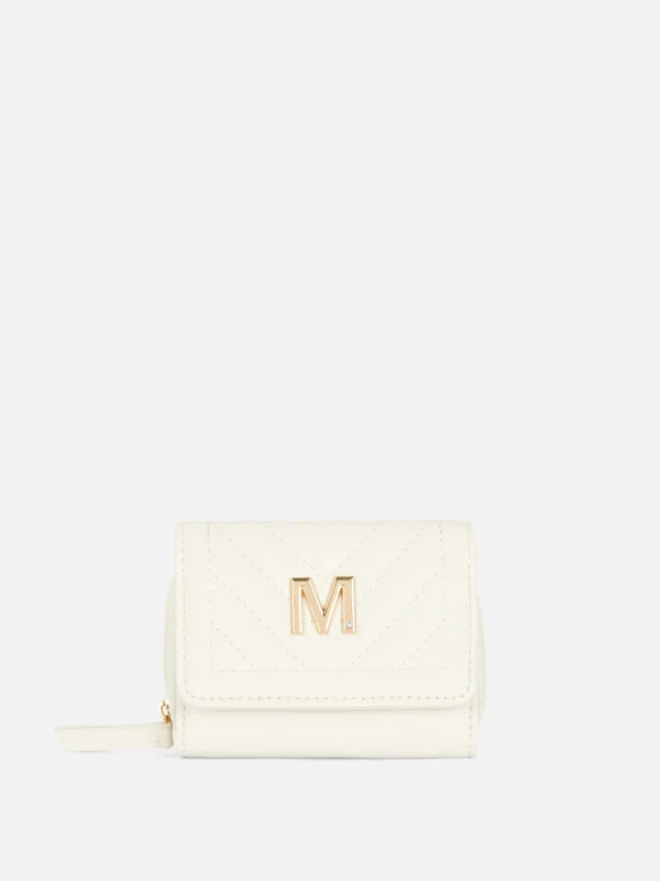 Primark Initial Quilted Purse White Hot