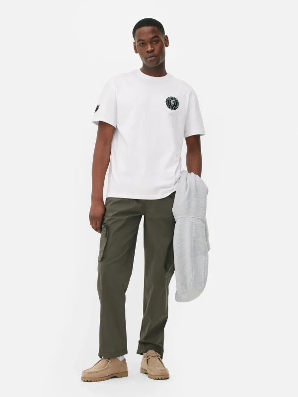 Primark Inter Miami CF Logo Print T-Shirt White Outlet