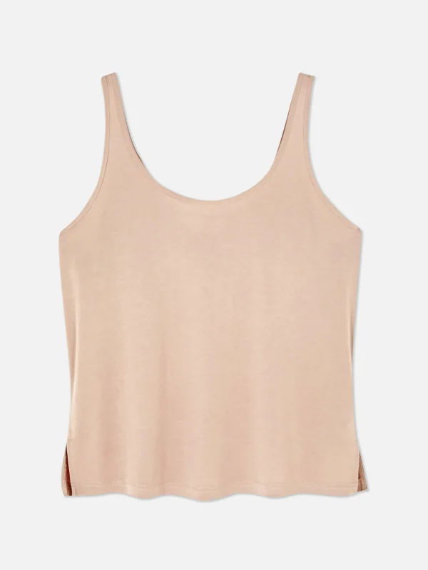 Primark Jersey Tank Pajama Top Mocha Flash Sale
