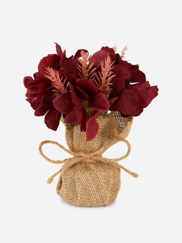 Primark Jute Wrapped Faux Floral Arrangement Burgundy Best Sale