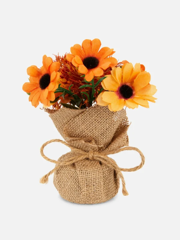Primark Jute Wrapped Faux Floral Arrangement Orange Best
