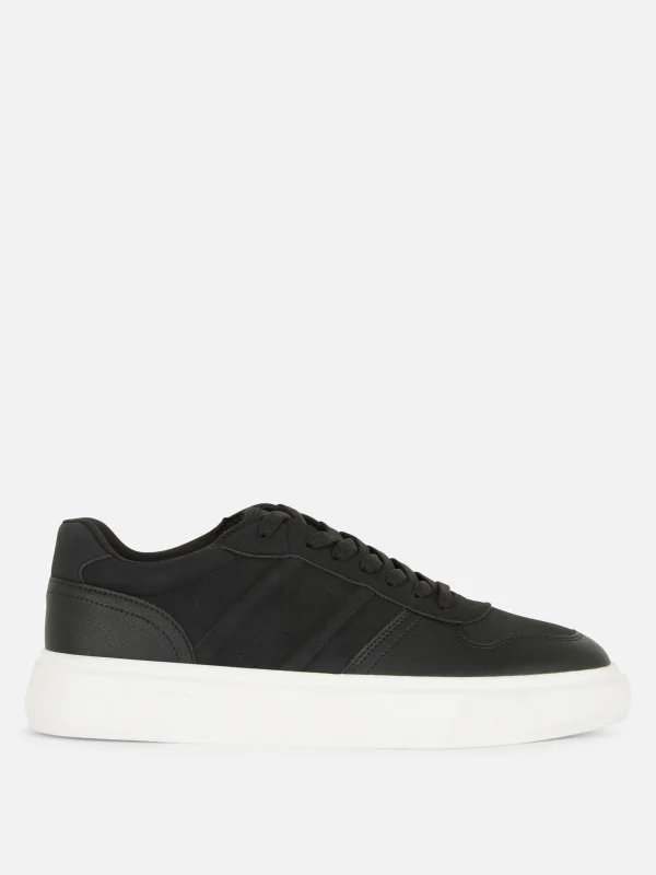 Primark Kem Laced Low Tops Black Flash Sale