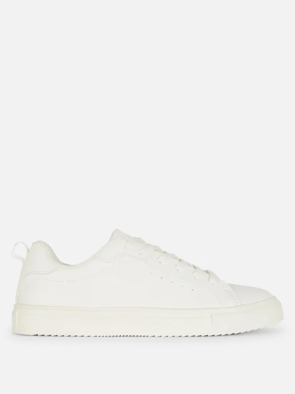 Primark Lace-Up Low Tops White Clearance