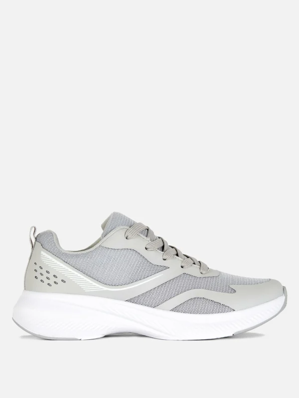 Primark Lace-Up Sports Sneakers Gray Clearance