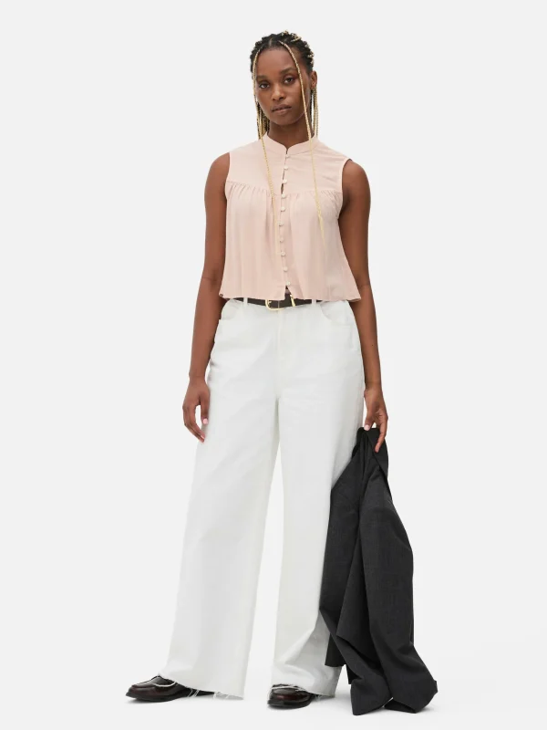 Primark Ladder Detail Peasant Blouse Blush Cheap