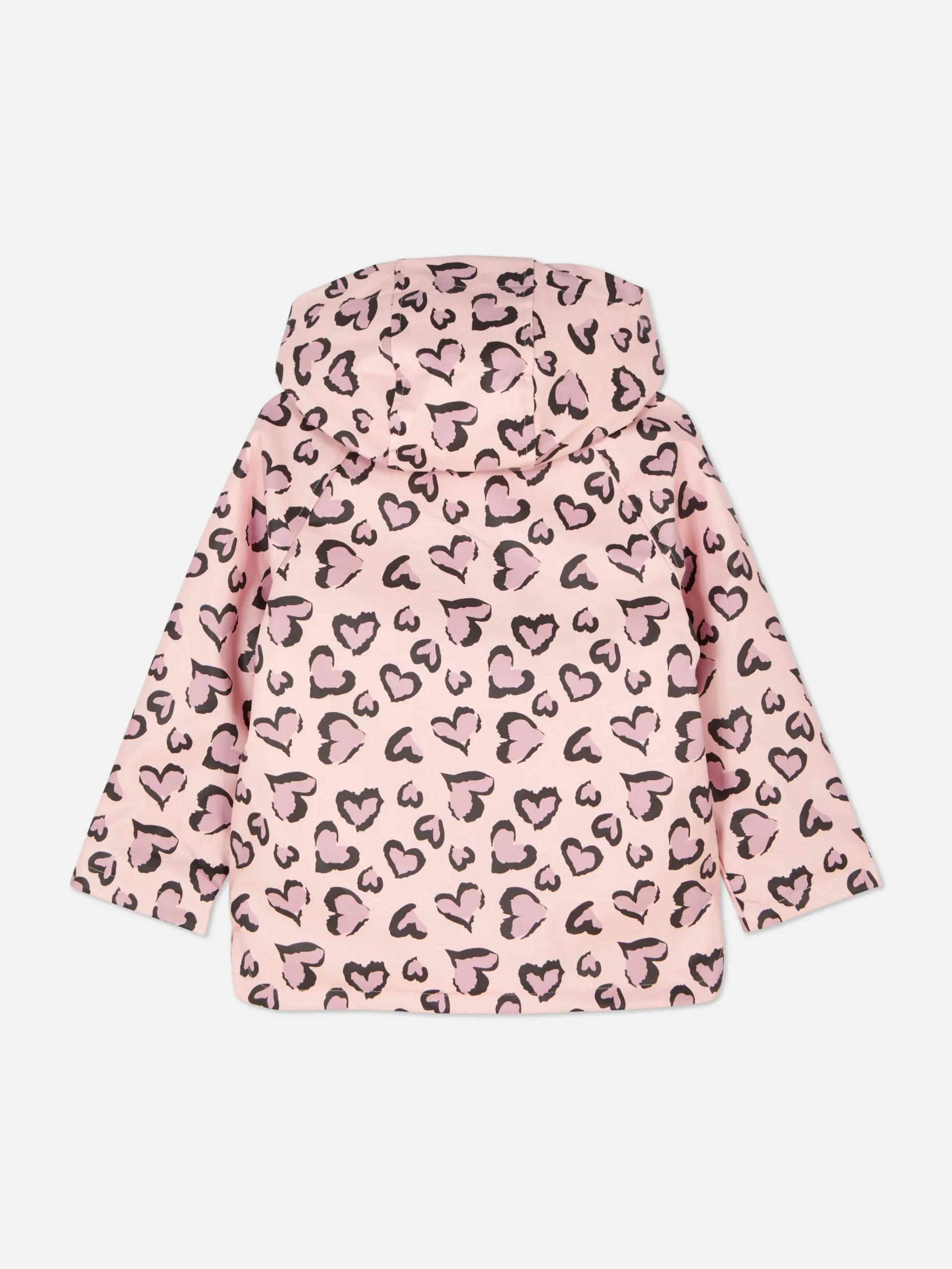 Primark Leopard Heart Raincoat Pink New