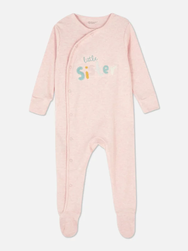 Primark Little Sister Embroidered Sleeper Pink Best Sale