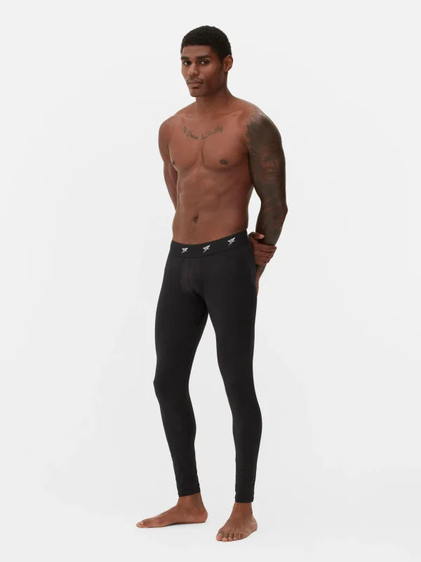 Primark Logo Waistband Sports Leggings Black New